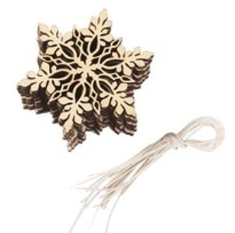 10 stks Kerstboom Opknoping Witte Sneeuwvlok Ornamenten Placemat Tafel Cup Mat Decoratie Kerst Party Home Decor