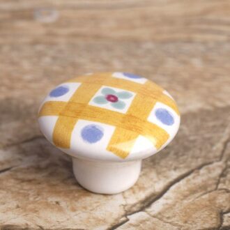 10 stks Kleurrijke Keramische rooster ronde Kast Knoppen Deur Handgrepen Kast Lade Kast Meubels Handvat Knoppen