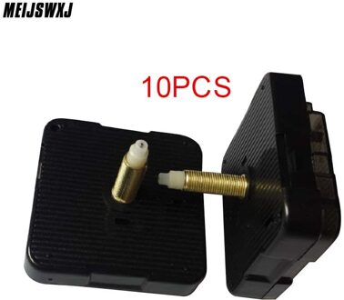 10 stks Mechanisme Met Handen Lange As Quartz Klok Beweging Mute Slab Gewijd Lange Draad As Lengte 28mm