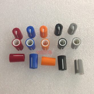 10 stks mixer half as knop cap/gat 6mm/half as potentiometer knop cap/rood blauw grijs orange zwart 270 graden