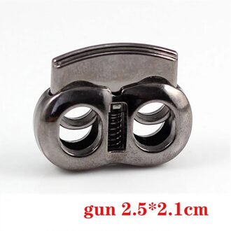 10 stks Pack Cord Lock Toggle Stopper Bean Metalen Zilver Maat: 25mm * 21mm * 7mm Toggle Clip NK216 B205 geweer 10stukken