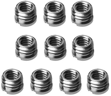 10 Stks/pak 1/4 Inch Tot 3/8 Inch Convert Schroef Standaard Adapter Reducer Bus Converter Voor Dslr Camera Statief Monopod