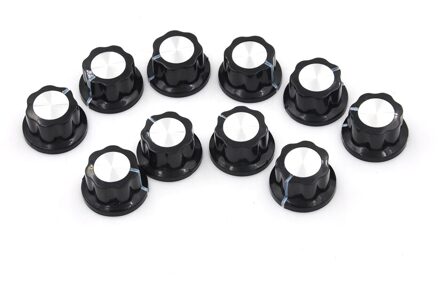 10 Stks/pak Black Potentiometer Knop Rotary Cap MF-A01 A01 Potentiometer Bakeliet Gouverneur Knop Materiaal Plastic Metalen