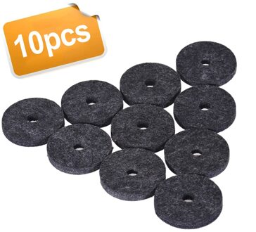 10 stks/pak Cimbaal Stand Felts Hi-Hoed Mouwen Vilt Drum Set Vilt Washer Big Size Grijs