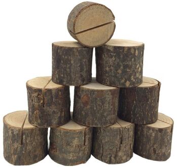 10 stks/pak houten naam card bruiloft decoratie clip Stand Nummer Naam Tafel Menu Houder