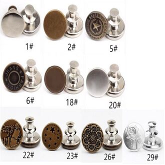 10 Stks/pak Jeans Button Pins Geen Naaien Instant Vervanging Voor Mannen Vrouwen Verstelbare Nail Gratis Metalen Knoppen Voor Diy Naaien kleding