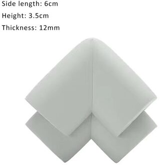 10 Stks/pak Kind Baby Veiligheid Hoek Meubelen Protector Strip Zachte Rubberen Rand Hoeken Bescherming Guard Cover Voor Peuter Zuigeling grijs