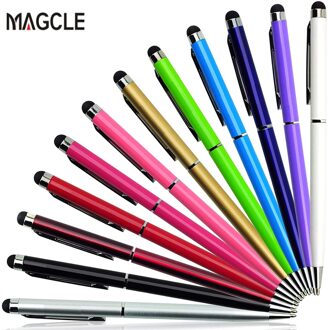 ! 10 stks/pak Universele 2 in 1 Touch Screen Stylus Pennen voor iPad iPhone Samsung Tablet/Alle Mobiele Telefoons/ tablet PC + Zip Bag