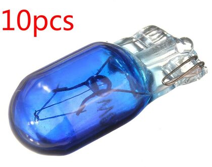10 Stks/partij 168 194 5000K 5W Blauw Halogeen Globe Front Parking Light Koplamp Lamp Glas Wedge Base Dc 12V Ondersteuning