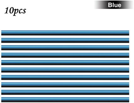 10 Stks/partij 19.5Cm Auto-Styling Plating Luchtuitlaat Trim Strip Interieur Ventilatierooster Switch Rim Trim Outlet decoratie Strip Diy blauw
