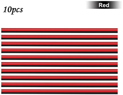 10 Stks/partij 19.5Cm Auto-Styling Plating Luchtuitlaat Trim Strip Interieur Ventilatierooster Switch Rim Trim Outlet decoratie Strip Diy rood