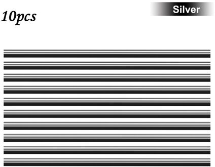 10 Stks/partij 19.5Cm Auto-Styling Plating Luchtuitlaat Trim Strip Interieur Ventilatierooster Switch Rim Trim Outlet decoratie Strip Diy zilver