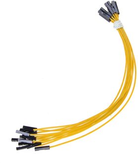 10 Stks/partij 20Cm 24AWG Vrouwelijke Aan Vrouwelijke Doorverbindingsdraad Dupont Kabel geel