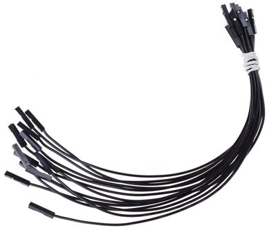 10 Stks/partij 20Cm 24AWG Vrouwelijke Aan Vrouwelijke Doorverbindingsdraad Dupont Kabel zwart
