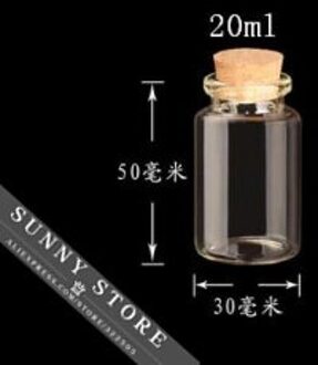 10 stks/partij 30x50x17mm 20ml Lege Glazen Flessen Met Kurk DIY Transparante Glazen Potten Containers flesjes Drift Fles Wishing Flessen