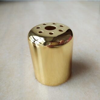 10 Stks/partij 42*52Mm Goud/Chroom Metalen Cup Cap Met Warmteafgifte Gaten Voor E27 Lamphouder lampvoet Verlichting Accessoires goud zonder base