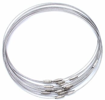 10 Stks/partij 46 Cm Zilver Kleur Rvs Ketting Draad Snoer Voor Diy Craft Sieraden Accessoires UF1769 rh