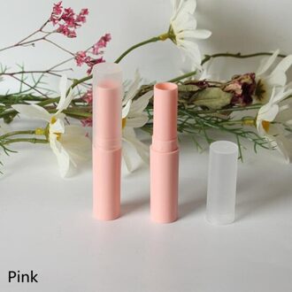 10 Stks/partij 4Ml Lege Lippenstift Buis Ivoor Plastic Lip Balm Container Kleine Cosmetische Lippenstift Gloss Sub-Bottelen roze