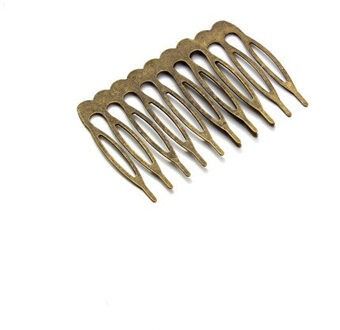 10 Stks/partij 5/8/10 Tanden Metalen Kam Clips Claw Haarspelden Haar Clips Diy Sieraden Bevindingen Voor Vrouwen Bruiloft haar Leveringen bronzen 10 Teeth
