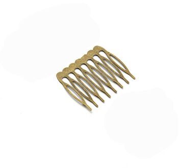10 Stks/partij 5/8/10 Tanden Metalen Kam Clips Claw Haarspelden Haar Clips Diy Sieraden Bevindingen Voor Vrouwen Bruiloft haar Leveringen bronzen 8 Teeth
