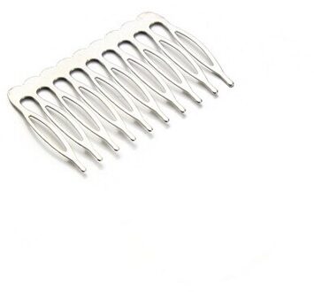10 Stks/partij 5/8/10 Tanden Metalen Kam Clips Claw Haarspelden Haar Clips Diy Sieraden Bevindingen Voor Vrouwen Bruiloft haar Leveringen Rhodium 10 Teeth