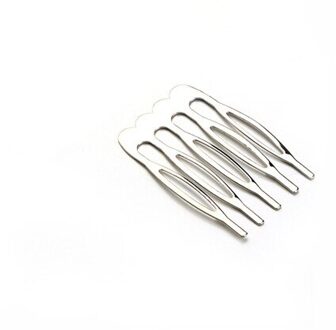 10 Stks/partij 5/8/10 Tanden Metalen Kam Clips Claw Haarspelden Haar Clips Diy Sieraden Bevindingen Voor Vrouwen Bruiloft haar Leveringen Rhodium 5 Teeth
