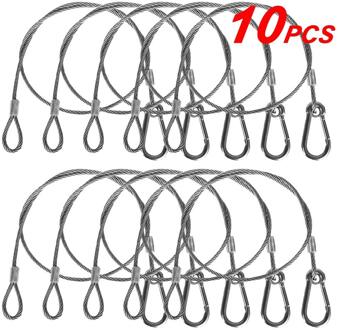 10 stks/partij 70 cm/80 cm Staaldraad Stage Licht Veiligheid Touwen Professionele stage equipmen Security Kabels voor led par light dj verlichting 70CM