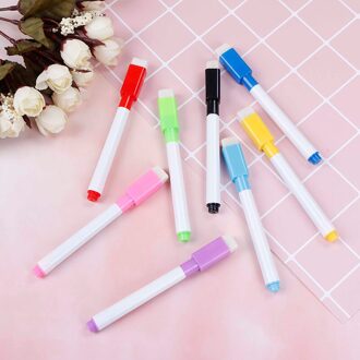 10 Stks/partij 8 Kleuren Magnetische Whiteboard Pen Tekening Magneet Uitwisbare Droog Vegen Markers Ingebouwde Gum Kantoor Schoolbenodigdheden blauw