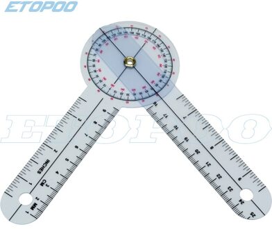 10 stks/partij! 8inch goniometer plastic gradenboog Hoek heerser medische heerser PVC Heerser