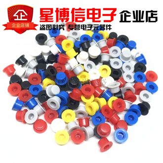 10 stks/partij A101 Plastic Schakelaar Knop Caps Push Key Caps Multicolor Maat 4.5mm * 7.4mm Hoed Vorm (voor 6*6 Ronde Tact Switch) groen