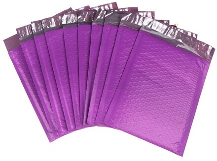 10 Stks/partij Bruikbare Ruimte Mailing Bag Self Afdichting Voor Verpakking Paars Poly Bubble Mailer Enveloppen Padded