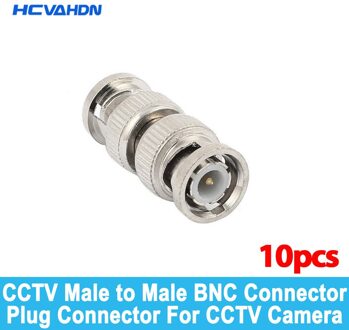 10 Stks/partij Cctv Accessoires Bnc Male Mannelijke Cctv Coax Coupler Video Bnc Connector Adapter Rf Converter