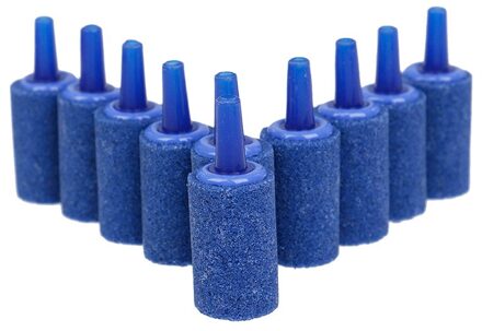 10 Stks/partij Cilinder Bubble Beluchting Beluchter Lucht Steen Voor Aquarium Aquarium Decoratie Blauw