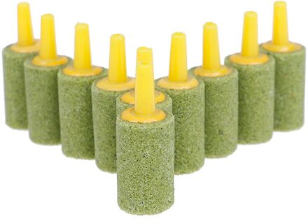 10 Stks/partij Cilinder Bubble Beluchting Beluchter Lucht Steen Voor Aquarium Aquarium Decoratie geel