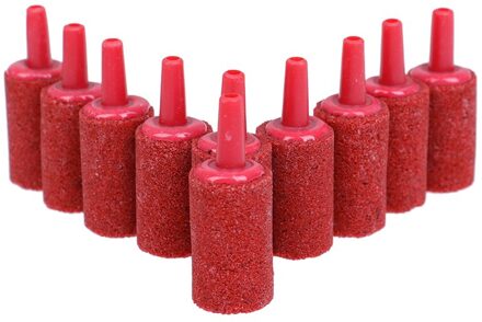 10 Stks/partij Cilinder Bubble Beluchting Beluchter Lucht Steen Voor Aquarium Aquarium Decoratie Rood