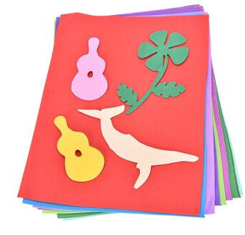 10 Stks/partij Dikke Multicolor Spons Foam Papier Vouwen Scrapbooking Paper Craft Diy Card Decor 20*27.5*0.1Cm