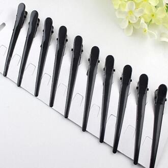 10 Stks/partij Diy Black Metal Single Prong Kapsel Alligator Haar Clips Grote Haarspeldjes Hoofddeksels Styling Tools Voor Vrouwen