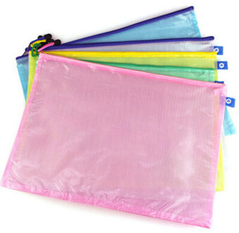 10 stks/partij Document Bestand Zak Houder Storage Case Cosmetische Make-up Tas Student Briefpapier Schoolbenodigdheden Pen Zak Plastic Container A3 44 x 32cm