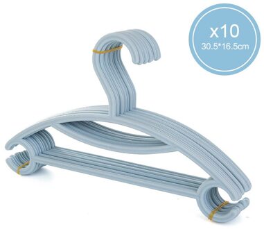10 Stks/partij Draagbare Kleerhanger Kids Kinderen Peuter Baby Kleding Jas Plastic Hangers Haak Huishoudelijke Organizer marinier blauw