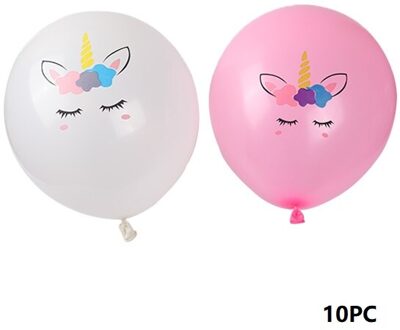 10 Stks/partij Eenhoorn Latex Ballonnen Verjaardag Ballon Eenhoorn Decoratie Party Bruiloft Ballon mengen