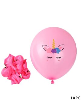 10 Stks/partij Eenhoorn Latex Ballonnen Verjaardag Ballon Eenhoorn Decoratie Party Bruiloft Ballon roze