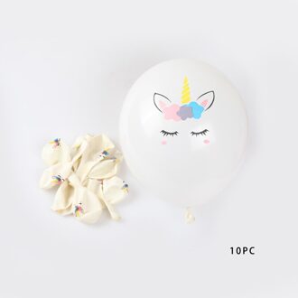 10 Stks/partij Eenhoorn Latex Ballonnen Verjaardag Ballon Eenhoorn Decoratie Party Bruiloft Ballon wit