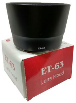 10 stks/partij ET-63 ET63 Camera Bajonet Zonnekap voor C EF-S 55-250mm f/4-5.6 IS STM 58mm Lens met pakket box met track nummer