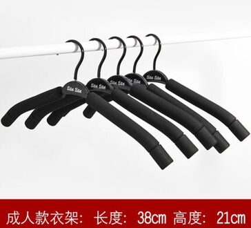 10 Stks/partij Foam Padded Plastic Kleerhangers Extra Dikke Anti-Slip Kledingstuk Protector Voor Jassen Broek (30 Pcs of Meer Kan Logo) 38CM volwassen
