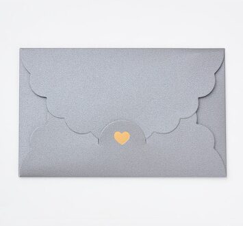 10 Stks/partij Goud Stempel Hart Enveloppen Brief Vintage Iriserende Papier Envelop Voor Trouwkaarten Stationaire zilver
