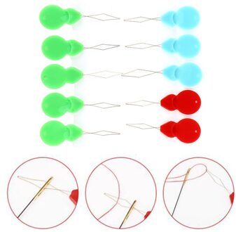10 Stks/partij Hand Naaien Stitch Wire Draadinsteker Draadgeleider Tool Handwerken Diy Craft Tool Willekeurige Kleur 10stk Shown