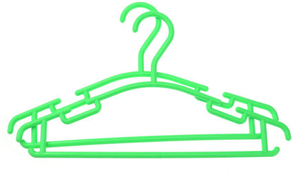 10 Stks/partij Hangers Voor Kleding Roestvrijstalen Clip Stand Hanger Broek Rok Kid Kleding Verstelbare Pinch Grip Cabide groen