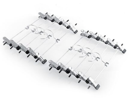 10 stks/partij Hangers Voor Kleding Roestvrijstalen Clip Stand Hanger Broek Rok Kid Kleding Verstelbare Pinch Grip Cabide