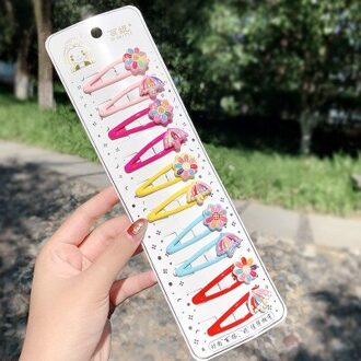 10 Stks/partij Kids Haar Accessoires Meisjes Leuke Cartoon Dier Fruit Colorfur Haarspelden Kinderen Zoete Haar Clip Haarspeldjes Hoofdband 10stk 07