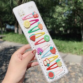 10 Stks/partij Kids Haar Accessoires Meisjes Leuke Cartoon Dier Fruit Colorfur Haarspelden Kinderen Zoete Haar Clip Haarspeldjes Hoofdband 10stk 08